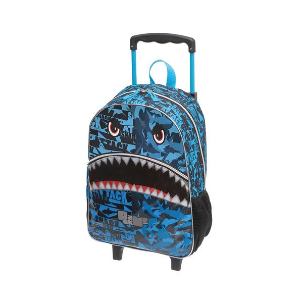 Mochilete Infantil Pacific Tubarão Attack com Puxador Personalizado Gorgurão