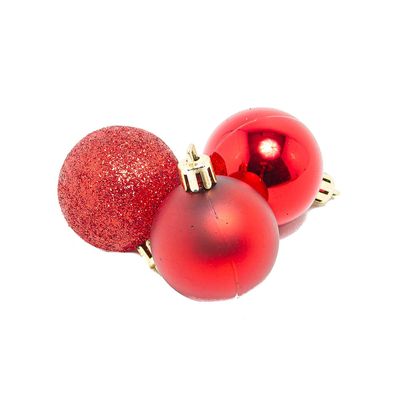 Tubo Bola Natal Le 4cm com 18 Unidades Vermelho