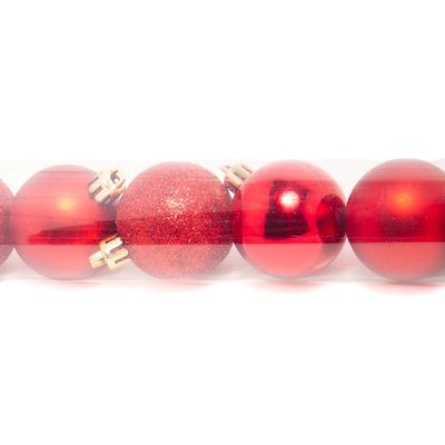 Tubo Bola Natal Le 4cm com 18 Unidades Vermelho