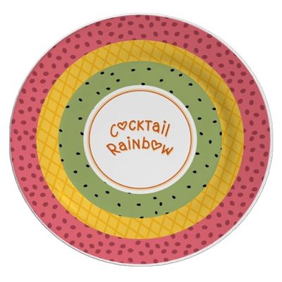 Prato Raso Cazza Rainbow em Melamina Colorido