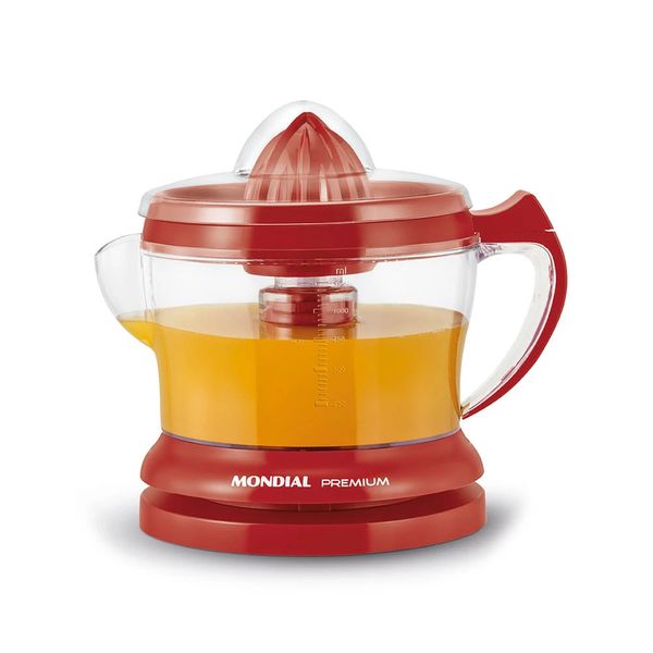 Espremedor de Frutas Mondial Red Premium E-23 1,25L Vermelho 30W - 127V Espremedor de Frutas Mondial Red Premium E-23 1,25L Vermelho 30W - 127V