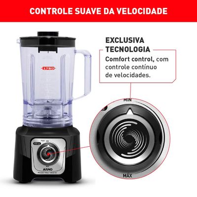 Liquidificador Arno Powermax Comfort Control LN65 Preto - 220V