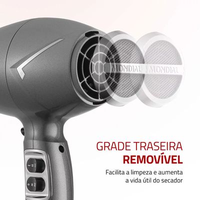 Secador de Cabelos Mondial Space Shine SC-20 Grafite - 2000W 127V