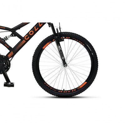 Bicicleta Gps 148 Dupla Suspensão E Freios V-brake, Aro 26 Aero, 36 Raias, 21 Marchas Colli Preto-laranja