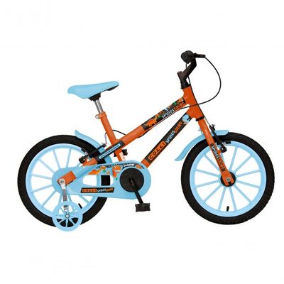 Bicicleta Dinos Spinossauro Aventuras, Aro 16, Quadro 12, Com Freios V-brake, Com Rodas De Apoio E Capa Corrente