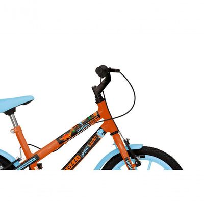 Bicicleta Dinos Spinossauro Aventuras, Aro 16, Quadro 12, Com Freios V-brake, Com Rodas De Apoio E Capa Corrente
