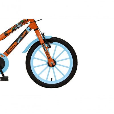 Bicicleta Dinos Spinossauro Aventuras, Aro 16, Quadro 12, Com Freios V-brake, Com Rodas De Apoio E Capa Corrente