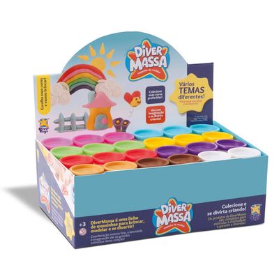 Massa de Modelar Infantil Divertoys 1 Pote - Item Sortido