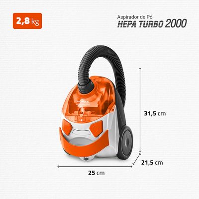 Aspirador de Pó Hepa Mondial Turbo AP-15 - 1500W 127V