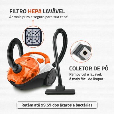 Aspirador de Pó Hepa Mondial Turbo AP-15 - 1500W 127V