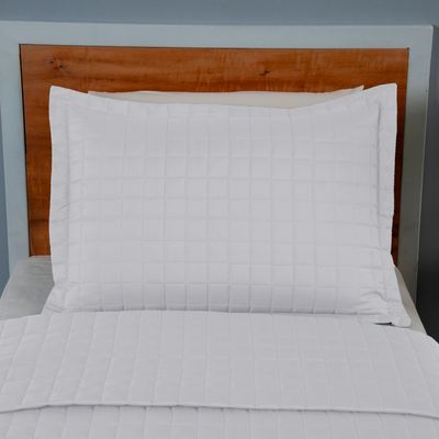 Kit Cobre Leito Matelado Copacabana 2 Peças Solteiro 100% Poliéster Percal 300 Fios - Branco