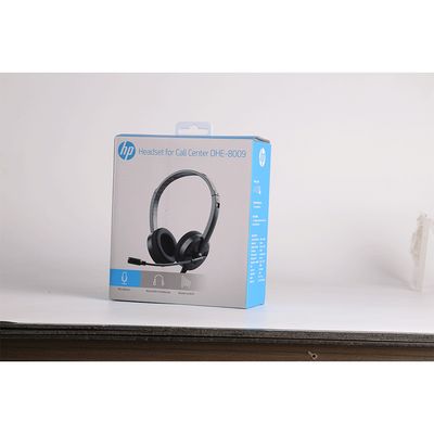 Headset HP DHE-8009 Black, Conexão P2, Som Profissional