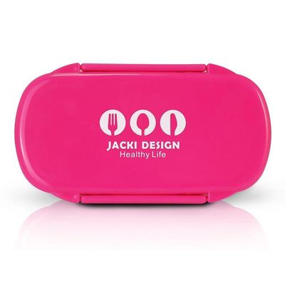 Lancheira Térmica E Pote P/ Lanche 450 Com Garrafa 550ml E Porta Acessórios Multiuso Pink