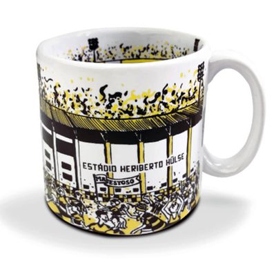 Caneca KazzaVip do Criciúma E.C Cerâmica 360 ML Majestoso Estádio Heriberto Hulse Licenciada Branco