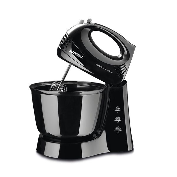 Batedeira Mondial Prática B-44-B Preta - 400W 220V Batedeira Mondial Prática B-44-B Preta - 400W 220V