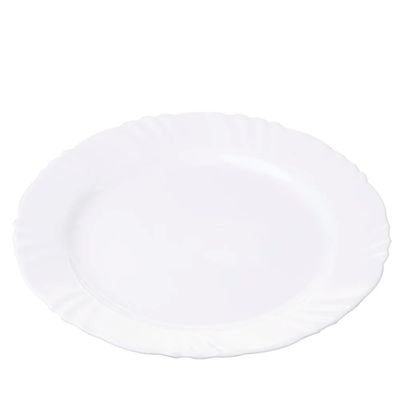 Prato Raso Nadir Figueiredo Pétala Vidro Floral Branco 25cm