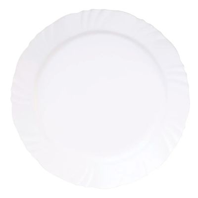 Prato Raso Nadir Figueiredo Pétala Vidro Floral Branco 25cm