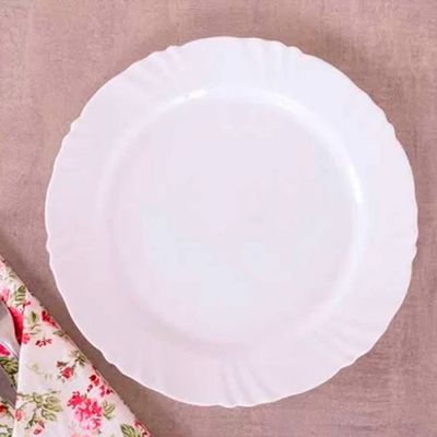 Prato Raso Nadir Figueiredo Pétala Vidro Floral Branco 25cm