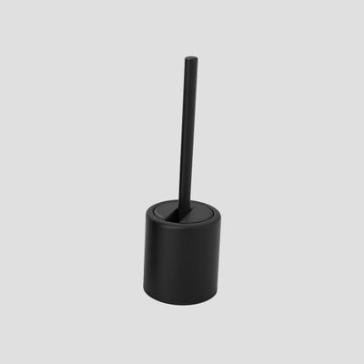 Kit Lixeira Escova Sanitaria Banheiro Lavabo Pedal Inox Moderna Premium Black