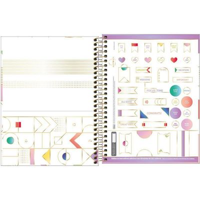Caderno Espiral Capa Dura Colegial Midtown 1 Matéria 80 Folhas Tilibra Estampa 1