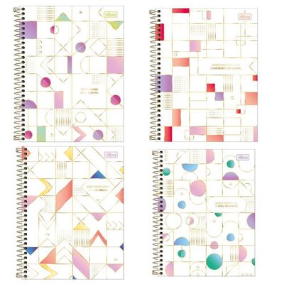 Caderno Espiral Capa Dura Colegial Midtown 1 Matéria 80 Folhas Tilibra Estampa 1