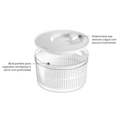 Secador De Saladas 5,5 L Clear Fresh Ou