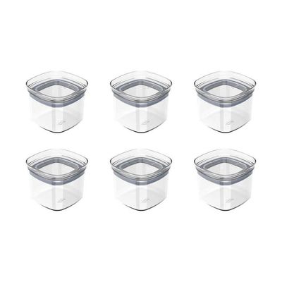 Conjunto De Potes Herméticos Block 6 Peças 150 Ml Transparente