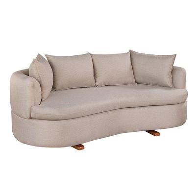 Sofa 4 Lugares Linho M-204 2m Living Estofados Martins Linho Bege