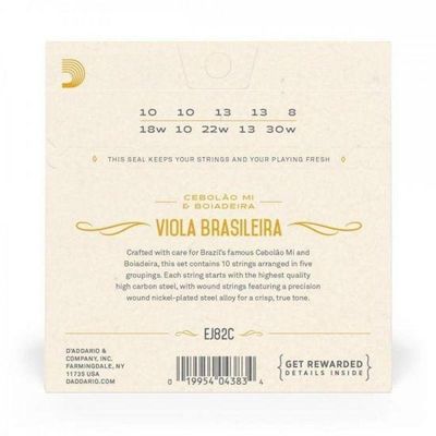 Encordoamento Viola Brasileira Cebolão Ej82c