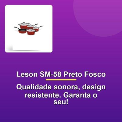 Leson Microfone Sm-58 Preto Fosco