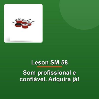 Leson Microfone Sm-58 Preto Fosco
