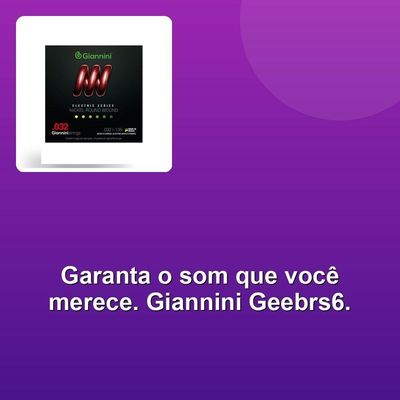 Corda Giannini Contrabaixo Geebrs6 0.032 Pesado Pct -1