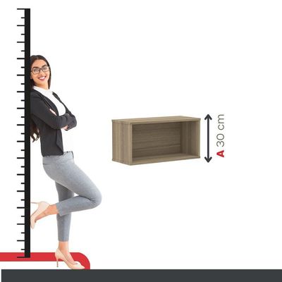 Nicho De Parede 300x600mm Noce Naturalle