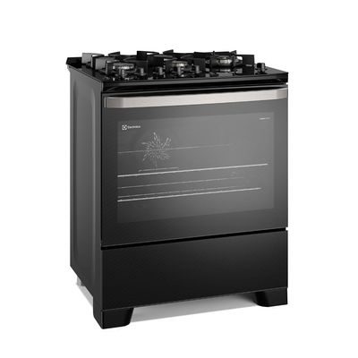 Fogão 5 bocas Electrolux Preto Experience Mesa de Vidro, Grill e PerfectCook360 (FE5CB) 127V