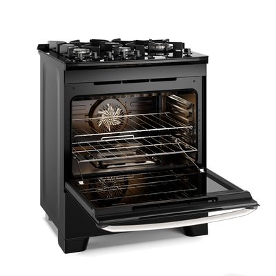 Fogão 5 bocas Electrolux Preto Experience Mesa de Vidro, Grill e PerfectCook360 (FE5CB) 220V