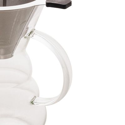 Cafeteira De Vidro Com Coador Em Aço Inox 500 Ml Lyor