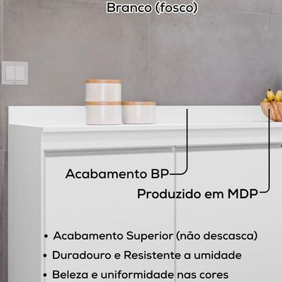 Tampo Para Balcao 180 Cm Bp Branco Eratto Moveis Branco