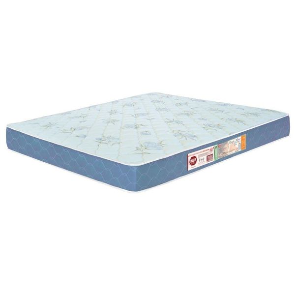 Colchão Casal Sleep Max Espuma D45 138x188x18cm Branco/Azul - Castor