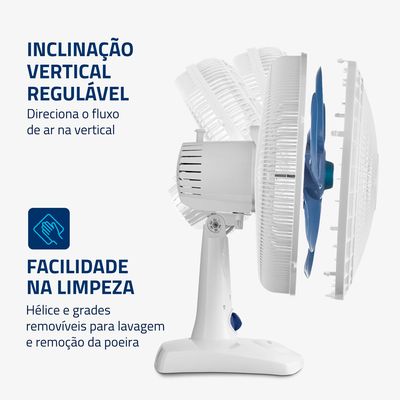 Ventilador de Mesa Mondial 6 Pás Super Power Branco VSP-30-W - 30cm 127V