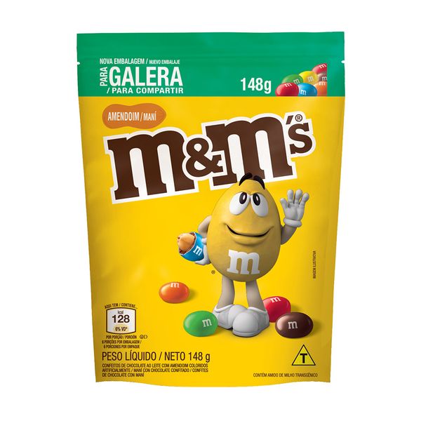 Confeitos M&Ms Amendoim 148g Confeitos M&Ms Amendoim 148g