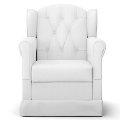 Poltrona De Amamentação Balanço Lucy P04 Sintético Branco - Mpozenato