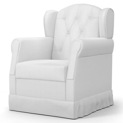 Poltrona De Amamentação Balanço Lucy P04 Sintético Branco - Mpozenato