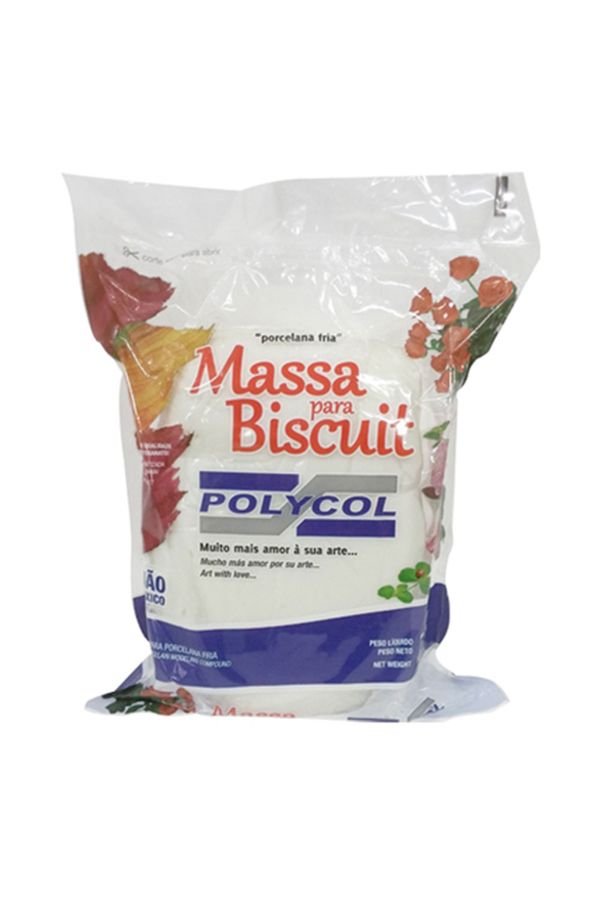 Massa de Biscuit Polymetal 1kg Branca