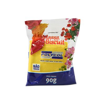 Massa para Biscuit Polymetal 90g Amarelo