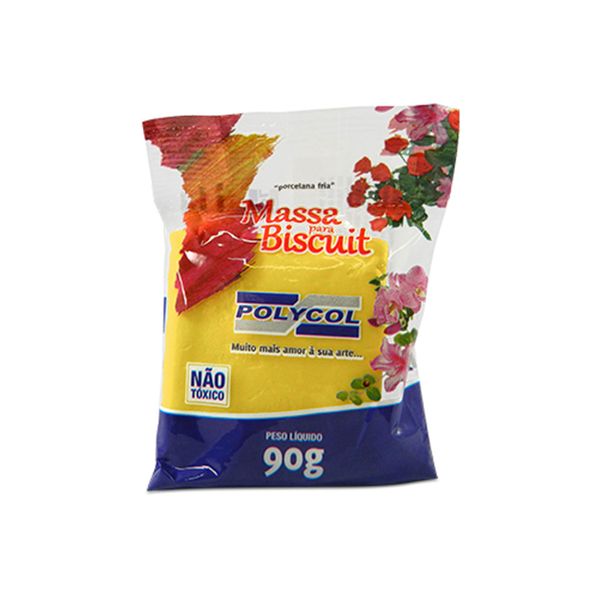 Massa para Biscuit Polymetal 90g Amarelo Massa para Biscuit Polymetal 90g Amarelo