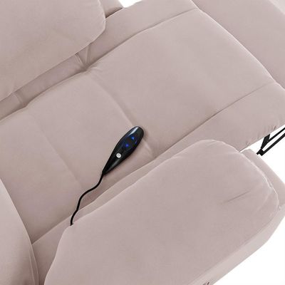 Poltrona Do Papai Reclinável Pietra Controle Power Elétrico Usb Fh9 Veludo Rosê - Mpozenato
