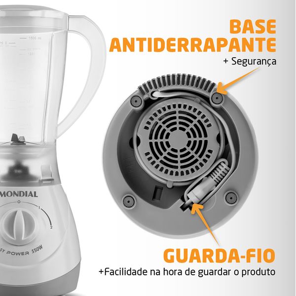 Liquidificador Mondial Easy Power L-550-W Branco - 220V Liquidificador Mondial Easy Power L-550-W Branco - 220V