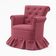 Poltrona Balanço Amentação Quarto Confortável Descanso Sala Leitura Suede Rose