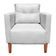 Poltrona Sala Decorativa Livia Pé Madeira Castanho Sintético Branco M11 - D'Rossi