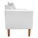Poltrona Sala Decorativa Livia Pé Madeira Castanho Sintético Branco M11 - D'Rossi